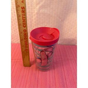 Simply Southern 16 oz Tervis cup Pink Ribbon Pink Lid stripes (minor discolorati
